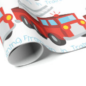 Feuerwehrmann in der Ausbildung Geschenkpapier (Rolleneckpunkt)