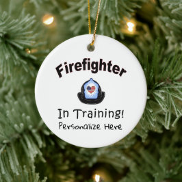 Feuerwehrmann in der Ausbildung Keramik Ornament