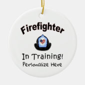 Feuerwehrmann in der Ausbildung Keramik Ornament (Vorne)