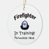 Feuerwehrmann in der Ausbildung Keramik Ornament (Links)