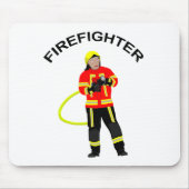 Feuerwehrmann in Einsatzkleidung Mousepad (Vorne)