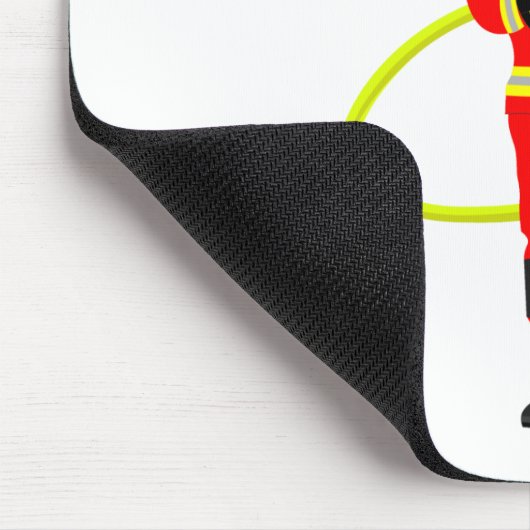 Feuerwehrmann in Einsatzkleidung Mousepad (Ecke)