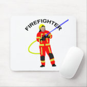 Feuerwehrmann in Einsatzkleidung Mousepad (Mit Mouse)