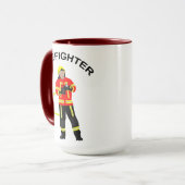 Feuerwehrmann in Einsatzkleidung  Tasse (Vorderseite Links)