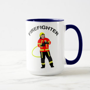 Feuerwehrmann in Einsatzkleidung  Tasse