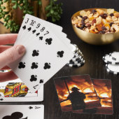 Feuerwehrmann in Flammen Spielkarten (In Situ)