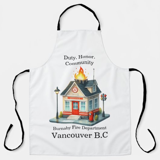 Feuerwehrmann in Station 22 bei Dämmerung Schürze (Vorderseite)