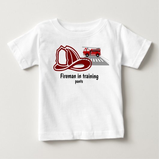 "Feuerwehrmann in Trainingshosen" Baby T-shirt (Vorderseite)