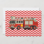 Feuerwehrmann Jeglicher Geburtstag mit Foto Einladung (Rückseite)