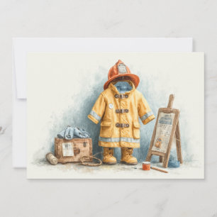 Feuerwehrmann-Junge 1. Geburtstag Einladung