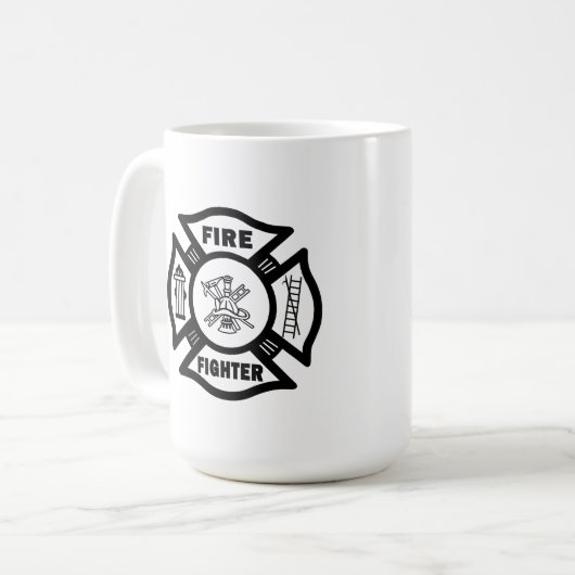 Feuerwehrmann Kaffeetasse (Vorderseite Links)