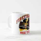 Feuerwehrmann Kaffeetasse (Vorderseite Links)