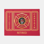 Feuerwehrmann Kapitän Custom Door Mat Fußmatte (Vorderseite)