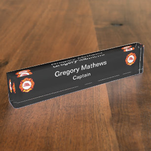 Feuerwehrmann-Kapitän Desk Name Plates Namensplakette