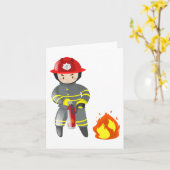 Feuerwehrmann Karte (Gelbe Blume)