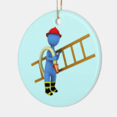 Feuerwehrmann Keramik Ornament (Links)