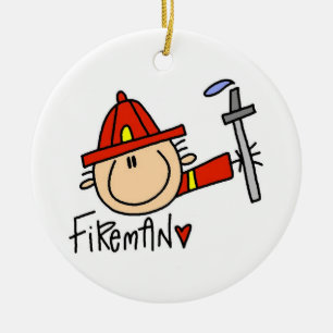 Feuerwehrmann Keramikornament
