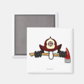 Feuerwehrmann Kilroy Magnet 2 (Vorderseite/Rückseite)