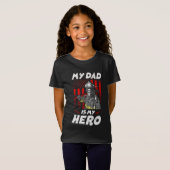 Feuerwehrmann Kinder Mein Vater ist mein Helden-To T-Shirt (Vorne ganz)