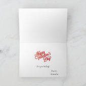 Feuerwehrmann Kiss Valentinstag Romantik Karte (Innenseite)