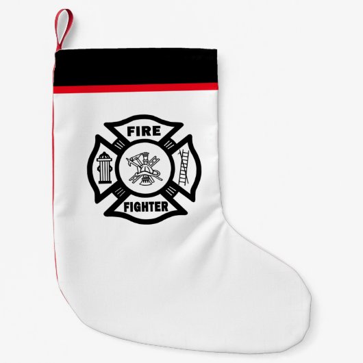 Feuerwehrmann Kleiner Weihnachtsstrumpf (Vorderseite)