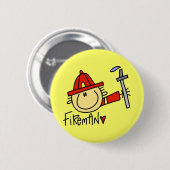 Feuerwehrmann-Knopf Button (Vorne & Hinten)