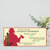 Feuerwehrmann-kundenspezifische Ruhestands-Party Einladung (Stehend Vorderseite)