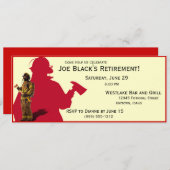 Feuerwehrmann-kundenspezifische Ruhestands-Party Einladung (Vorne/Hinten)