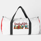 Feuerwehrmann Lebens Hydrant Sonnenblumen Duffle Bag (Vorderseite)