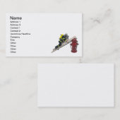 Feuerwehrmann-Leiter-Hydrant Visitenkarte (Vorne/Hinten)