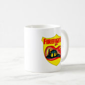 Feuerwehrmann-Logo Kaffeetasse (VorderseiteRechts)