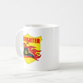 Feuerwehrmann-Logo Kaffeetasse (Vorderseite Links)