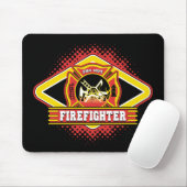 Feuerwehrmann-Logo Mousepad (Mit Mouse)