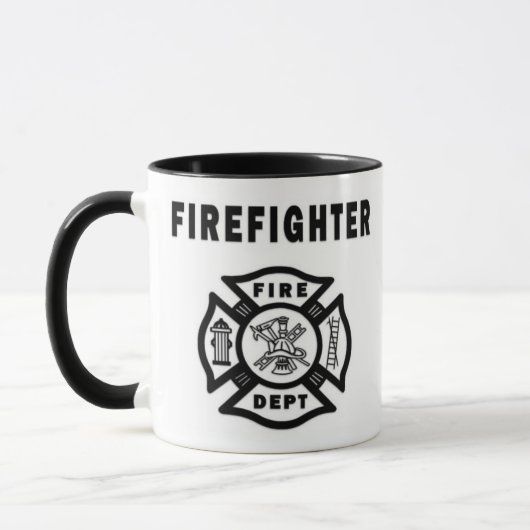 Feuerwehrmann-Logo Tasse (Links)