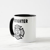 Feuerwehrmann-Logo Tasse (Vorderseite Links)