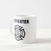 Feuerwehrmann-Logo Tasse (Vorderseite Links)