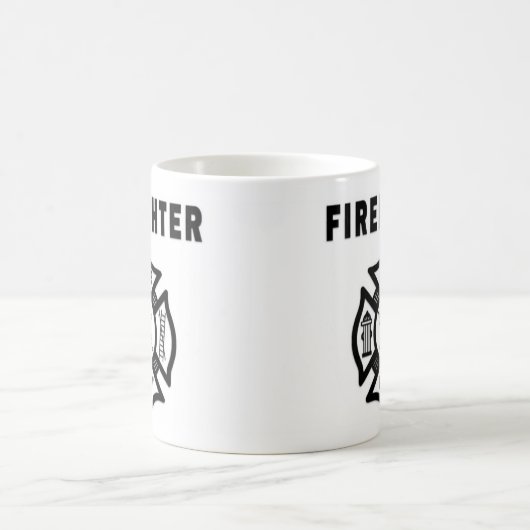 Feuerwehrmann-Logo Tasse (Mittel)