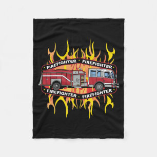 Feuerwehrmann-Löschfahrzeug Fleecedecke