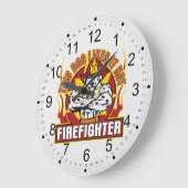 Feuerwehrmann mag es heiß große wanduhr (Winkel)