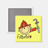 Feuerwehrmann Magnet (Vorderseite/Rückseite)