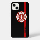 Feuerwehrmann Maltese Cross Thin Red Line iPhone Hülle (Rückseite)