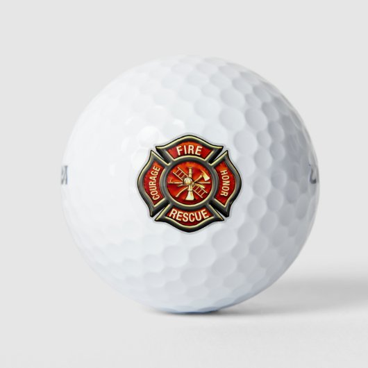 Feuerwehrmann Maltese Cross Wilson 500 Golf Ball (Vorderseite)