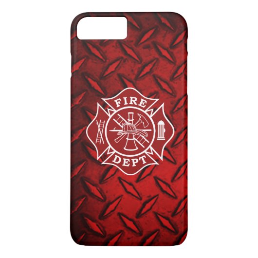 Feuerwehrmann Maltese Handy Case mit Diamantplatte (Rückseite)