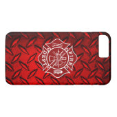 Feuerwehrmann Maltese Handy Case mit Diamantplatte (Rückseite (Horizontal))