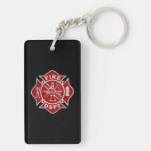 Feuerwehrmann Malteser Kreuz Schlüsselanhänger (Rückseite)