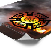 Feuerwehrmann Malteser Poster (Ecke)