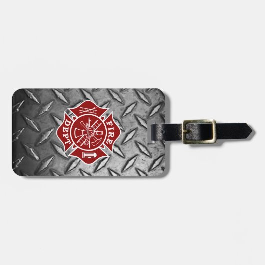 Feuerwehrmann-Malteserkreuz-Gepäckanhänger Gepäckanhänger (Vorderseite horizontal)