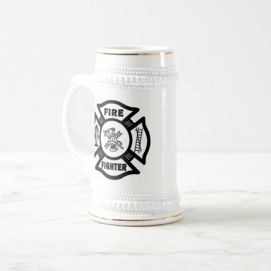 Feuerwehrmann maltesisch bierglas (Vorderseite Links)