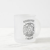 Feuerwehrmann Maltesische Personalisierte Mattiert Mattglastasse (VorderseiteRechts)