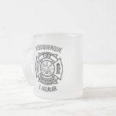 Feuerwehrmann Maltesische Personalisierte Mattiert Mattglastasse (Vorderseite Links)